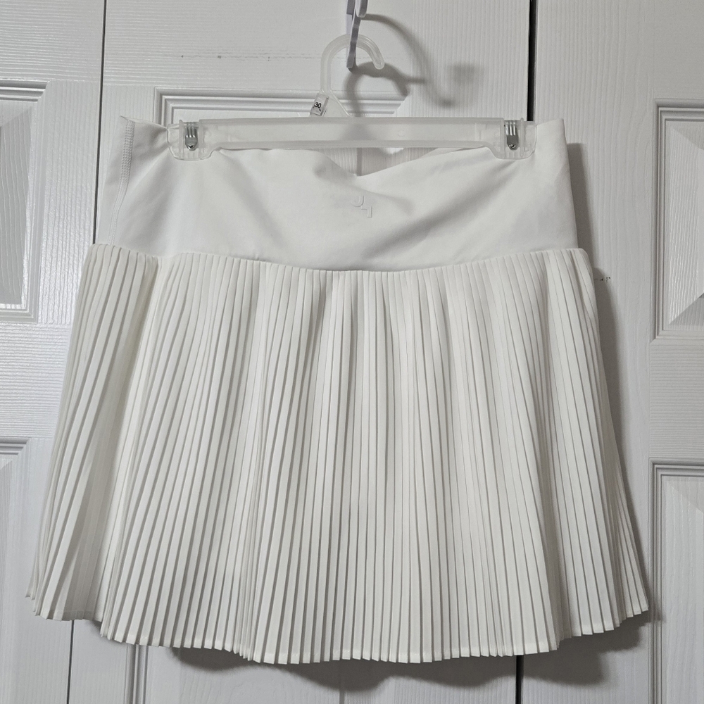 White Pleated Tennis Skirt Skort, Joy Lab Brand, Size Large, New With Tags - Picture 2 of 8